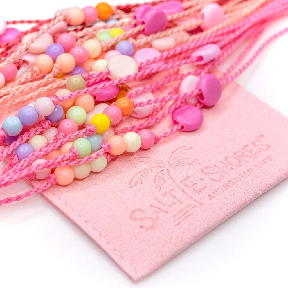 Pink Beach Colorful Coastal Surprise Bracelets and Apparel by Salte•Shores 
Casual•Confident•Color